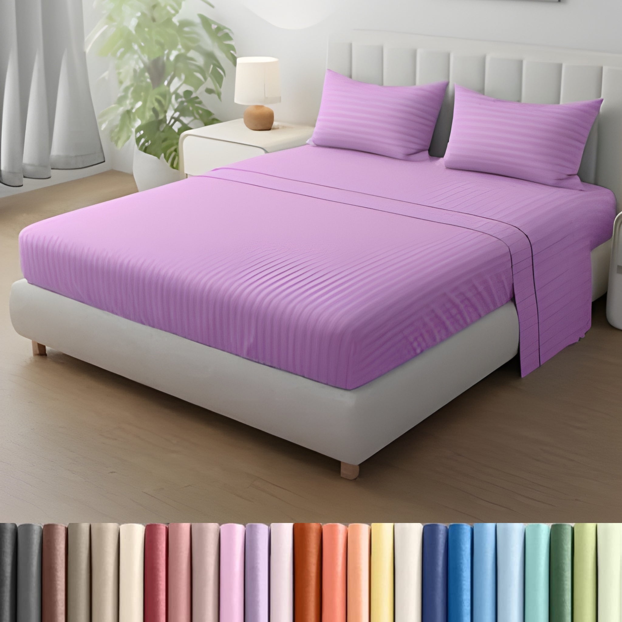 Cotton Percale Fitted Sheet or Flat Sheet