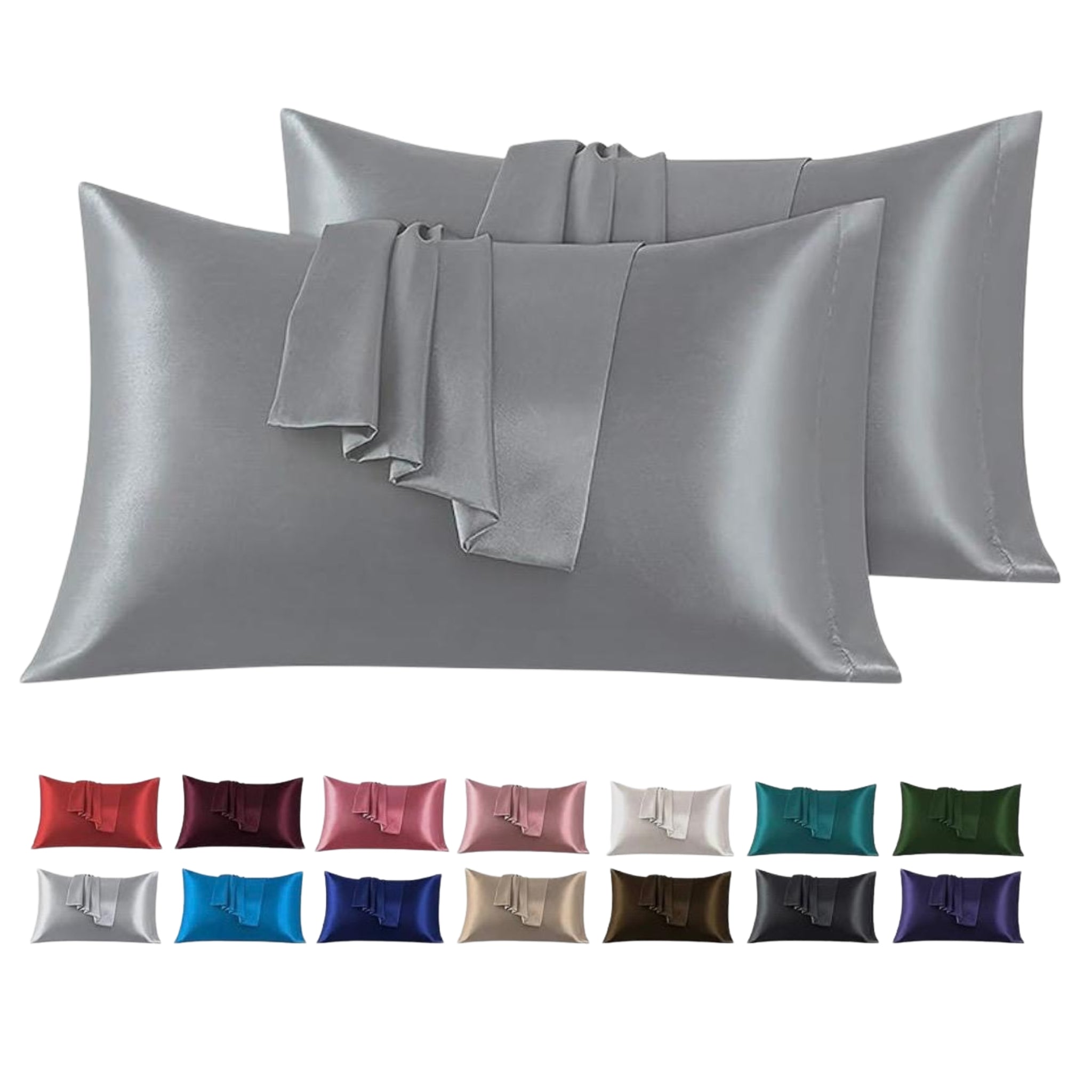 Cotton Satin Pack of Two Pillow Cases
