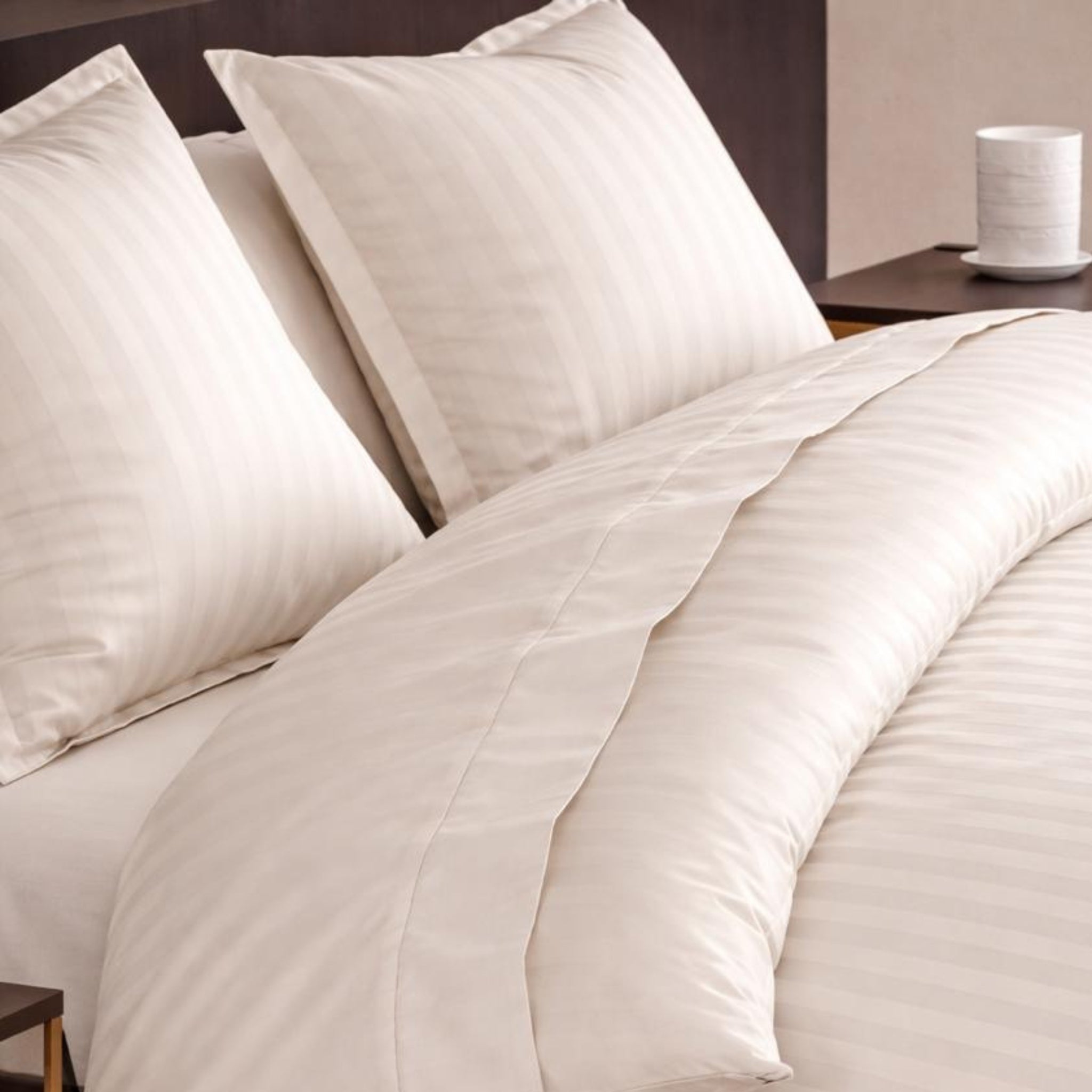 Duo cotton satin & cotton percale double face duvet bedset