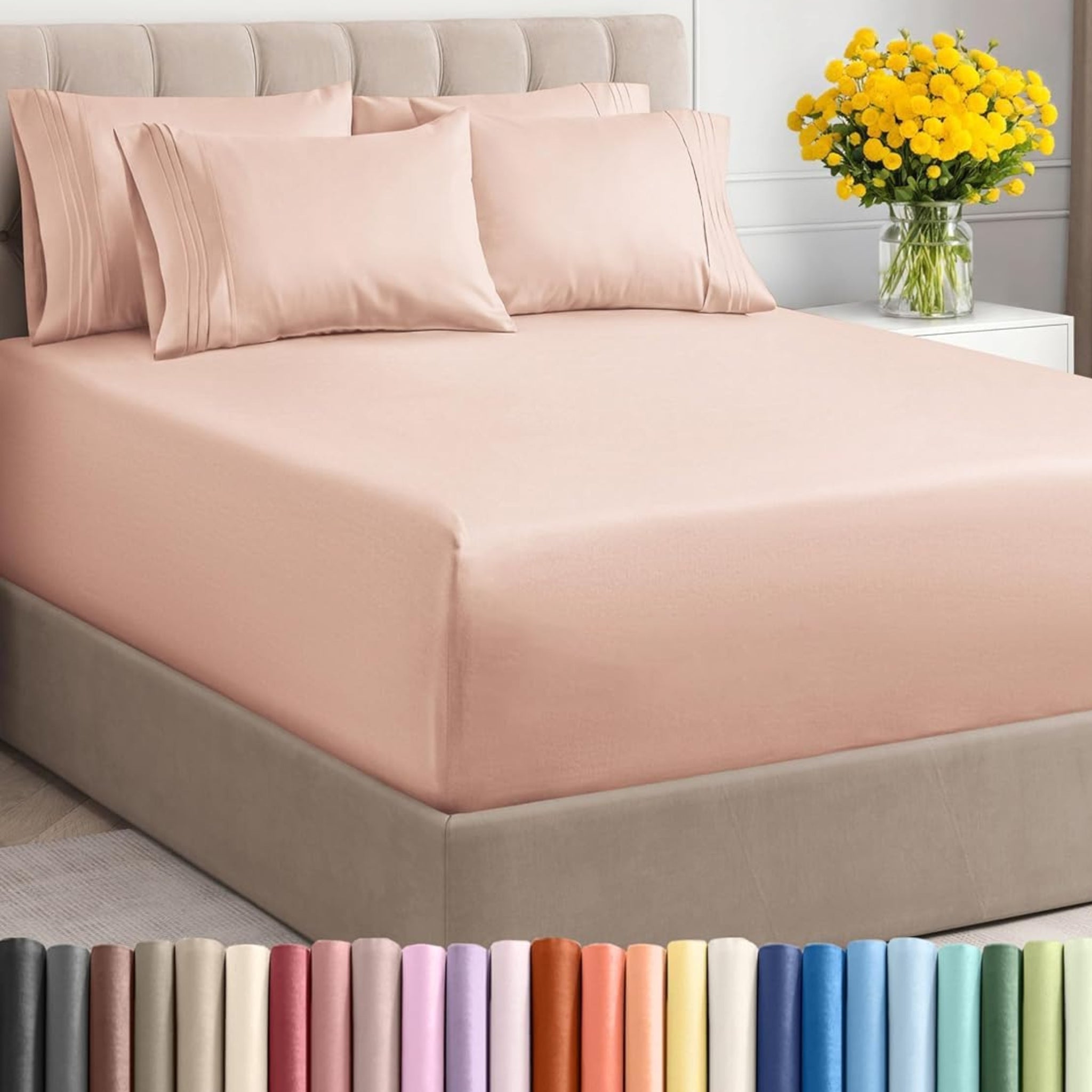 Cotton 300TC Fitted Sheet or Flat Sheet