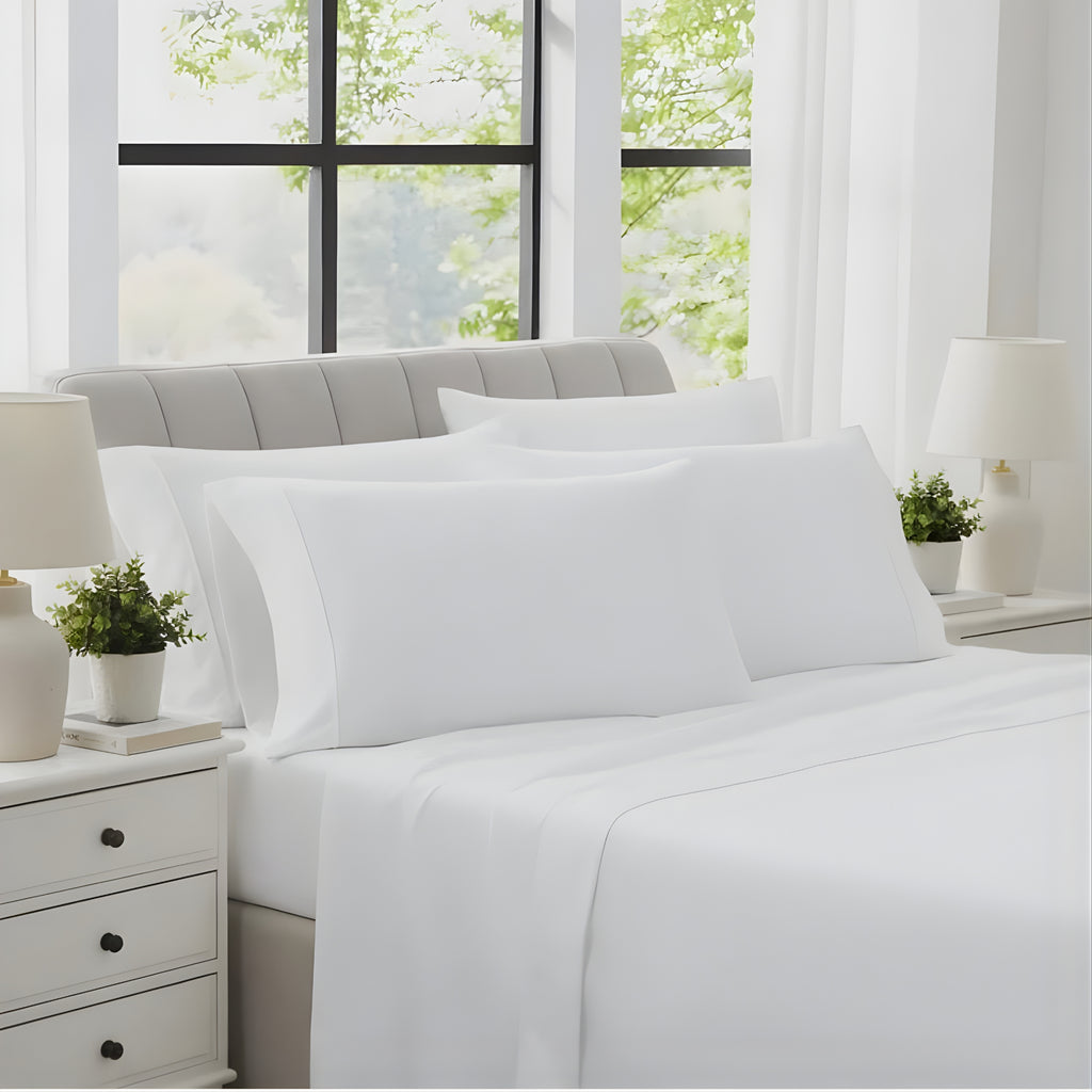 Cotton 600TC Fitted Sheet or Flat Sheet